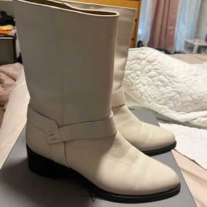 Aquatalia off white western boots